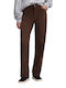 Damen-Stoffhose in Relaxed Passform Braun