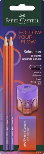 Faber-Castell Kinder Schreibwaren-Set mit Bleistift, Spitzer und Radiergummi