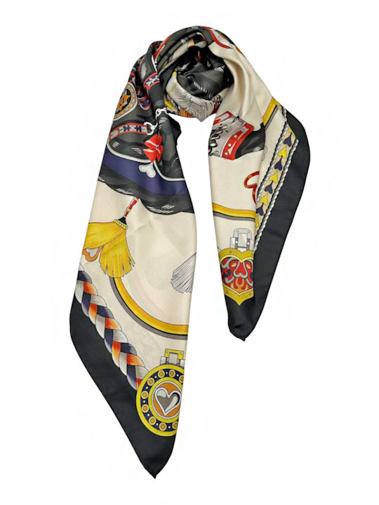 Savil Women's Silk Shawl Navy Blue