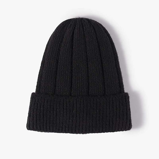Beanie Unisex Strickmütze in Schwarz