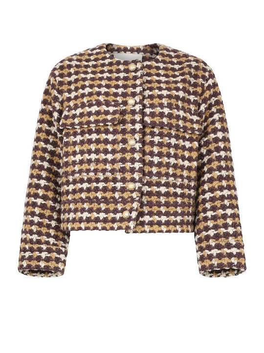 Women's Cardigan Brown-Beige