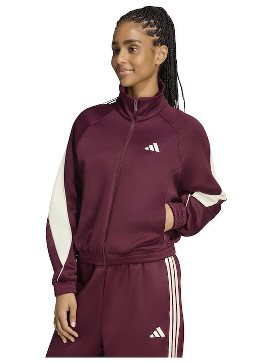 adidas Track Top Дамска спортна жилетка бордо