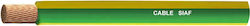 Silicone Fireproof Cable Siaf 1x0.5mm² Green-Ye...