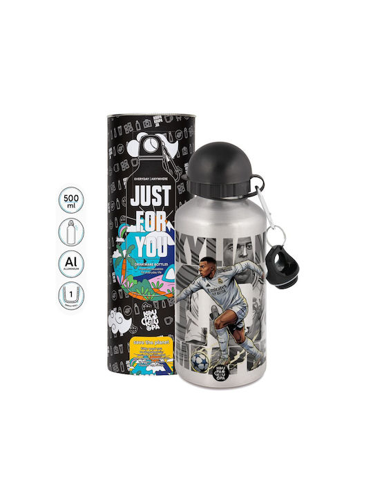 Koupakoupa Kylian Mbappe France Aluminum Water Bottle 503.2ml Silver
