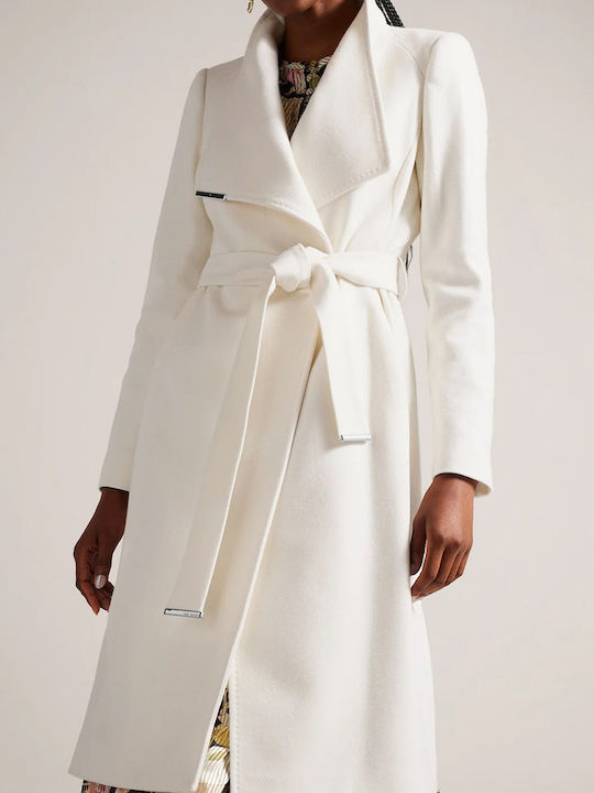 Ted Baker Palton de damă din lână Ivory