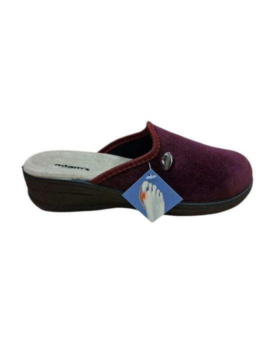 Leder Damen Hausschuhe Burgundisch