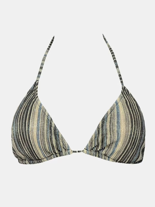 Bikinioberteile Basic Lurex Gestreift Größe XL Schwarz