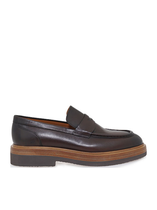 Leather Men's Loafers in Brown Colour