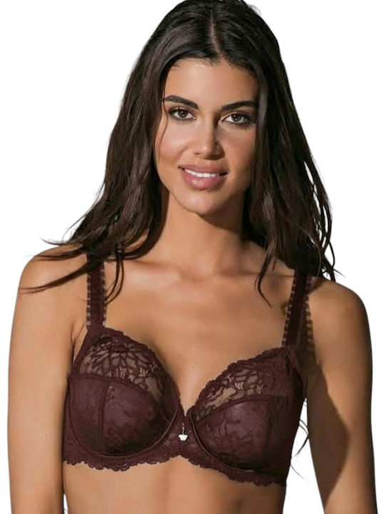 Balconette Bra Braun Ohne Polsterung mit Bügel