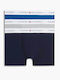Tommy Hilfiger Комплект Детски Боксерки 3 Броя Сив H Opulent Blue Navy Blue