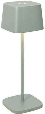 Zafferano LED Table Lamp with Green Shade and Base