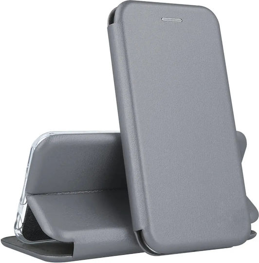 Book Piele Artificială Argintie Galaxy A15 Oppo A15 / A15s