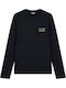 Athletic Long Sleeve Black Blouse