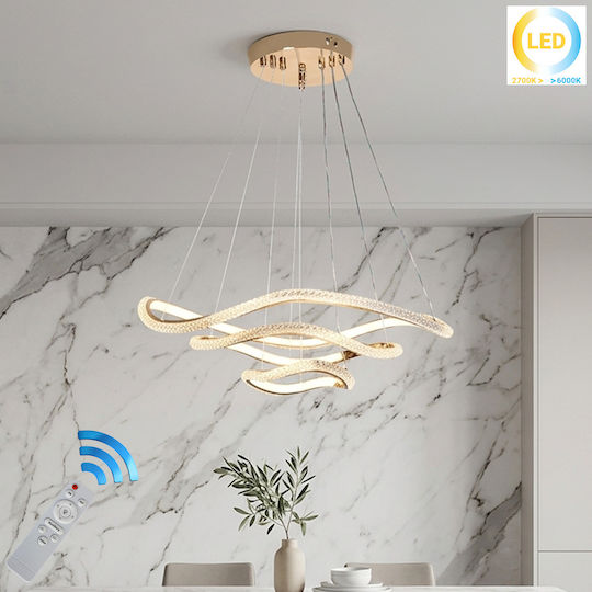 Keskor Deckenleuchte Gold LED