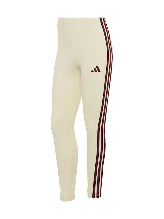 Essentials 3-stripes Training Colanti Femei Talie înaltă Bej