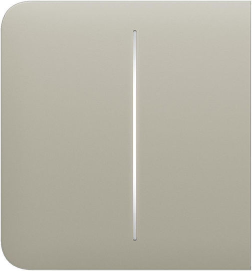 Ajax Side Button 2-Gang Ivory Side Front Plate Frame 2 3 4 Or 5-Position Wireless Double Light Control Switch Cream