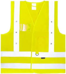Prolutech Männer Sicherheitsweste mit Reflektierenden Bändern Gelb