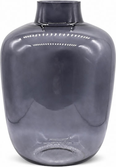 Dekorative Vase Glas Grau 25xH36,5cm