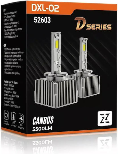 Car Lamps & Motorcycles D3S Canbus LED 5500K Cold White 12V 55W 2 Pieces