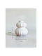 SteweHome Vază Decorativă Din Plastic Albă Φ13xÎ14cm