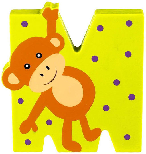 Baby Oliver Dekorativer Buchstabe Orange aus Holz