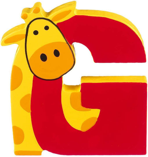 Baby Oliver Dekorativer Buchstabe Orange aus Holz