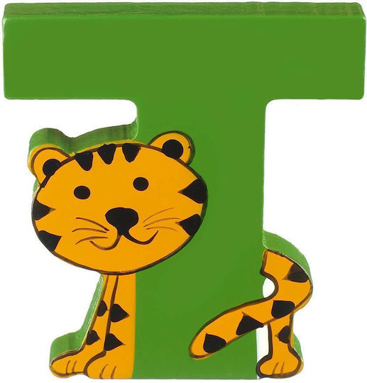 Baby Oliver Dekorativer Buchstabe Orange aus Holz Kinderwanddekoration