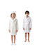 Ramel Kids Bathrobe White Hooded