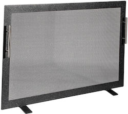 Viometal Metallic Fireplace Screen 80x53cm Black