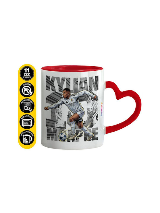 Koupakoupa Kylian Mbappe France Ceramic Red Mug...