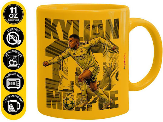 Koupakoupa Kylian Mbappe France Чаша Керамична Жълта 330ml