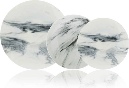Cryspo Trio White Porcelain Dinnerware Set 40pcs