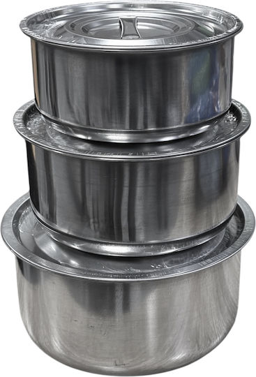 TnS TnS Inox Mittagsboxen Silber 18x9cm 3 Stück