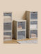 5Five Fabric Storage Box with Lid Grey 30.5x30.5x60.5cm