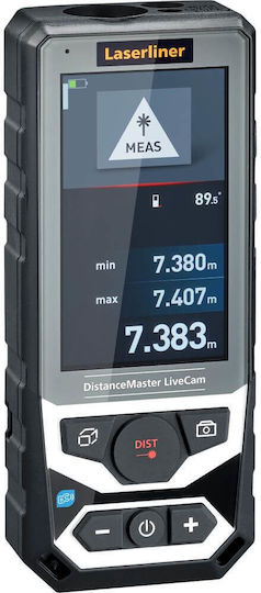 Laserliner Laser Entfernungsmesser DistanceMaster LiveCam Bluetooth mit Messbereich 0,2m-150m