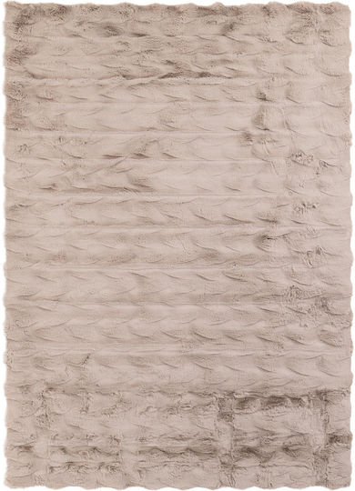 Royal Carpet Bunny Неплъзгащ Се Правоъгълен Furry Килим Пясъчен 120x180см