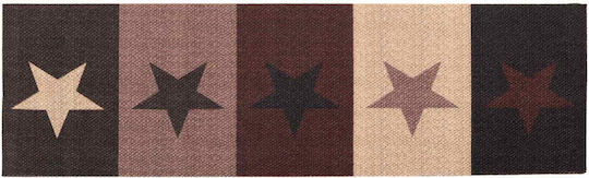 vidaXL Stars Kitchen Mat with Non-Slip Backing Red Stars 150x45cm