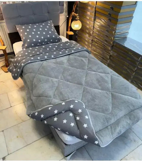 SteweHome Πάπλωμα Μονό 155x215εκ. Γκρι