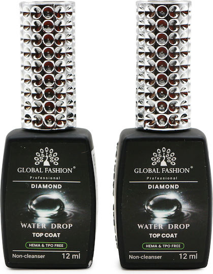 Global Fashion Top Coat / Base Coat für Einfache Nagellacke 12ml Water Drop