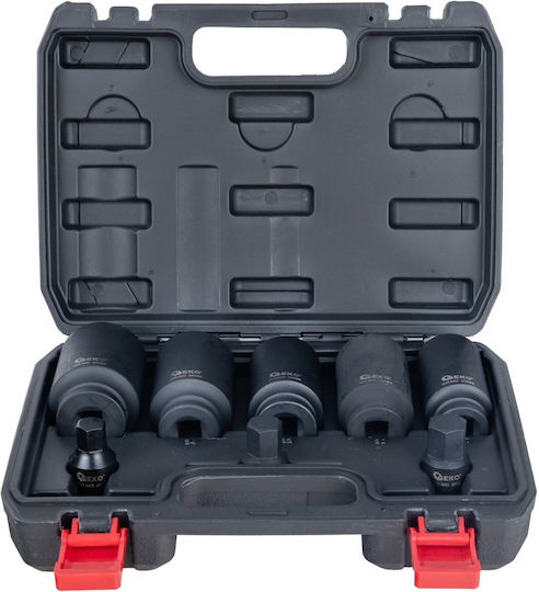 Geko Pneumatic Sockets with 1/2" Frame Host Set 8 Pieces
