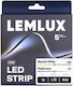 Lemlux Bandă LED pentru Televizor USB 5V Lumină Alb Natural 2m Tip COB cu Sursă de Alimentare