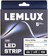 Lemlux Bandă LED 24V Lumină Alb Cald 5m Tip COB