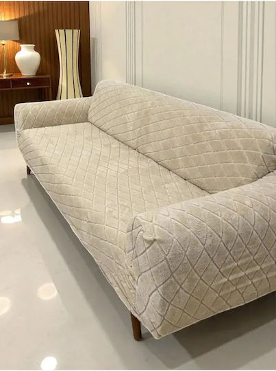 SteweHome Еластично Чаршаф За 3-Местен Диван Екрю 180x230см