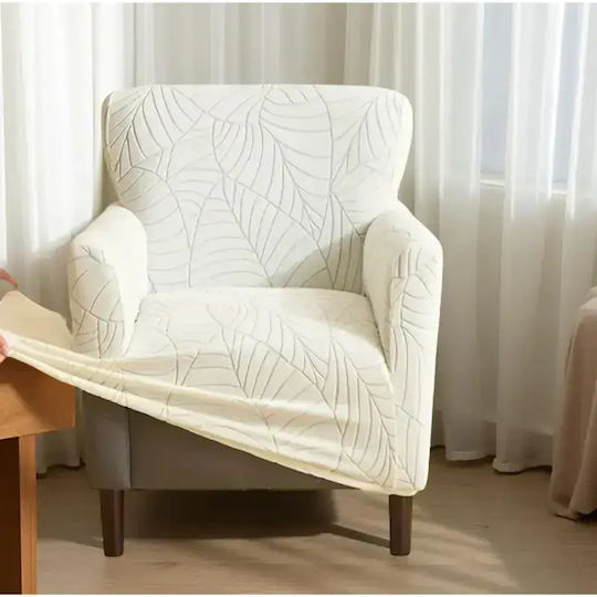SteweHome Ελαστικό Κάλυμμα Πολυθρόνας Λευκό 60x85cm