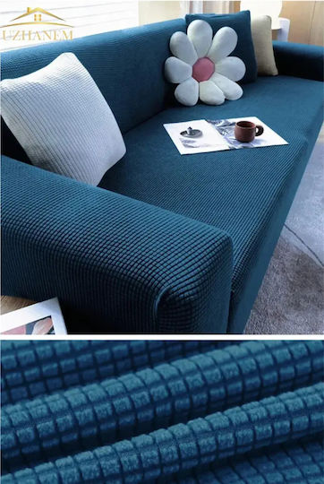 SteweHome Elastische Abdeckung Für Dreisitziges Sofa Türkis
