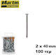 Stahlnägel 2x40mm Martin 94006 100 Stück