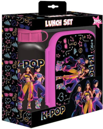 Set de masă pentru copii din plastic K-POP Demon Hunters 0.5lt