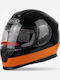 SPV Black With Orange Detail Motorcycle Helmet Full Face ECE 22.06