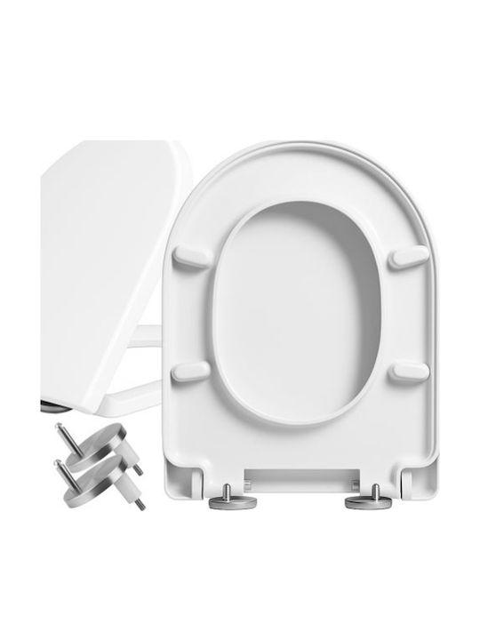 Capac de toaletă pentru copii Soft Close din plastic alb