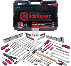 Forcekraft Καστάνια με Καρυδάκια 1\4" & 1\2" 139τμχ